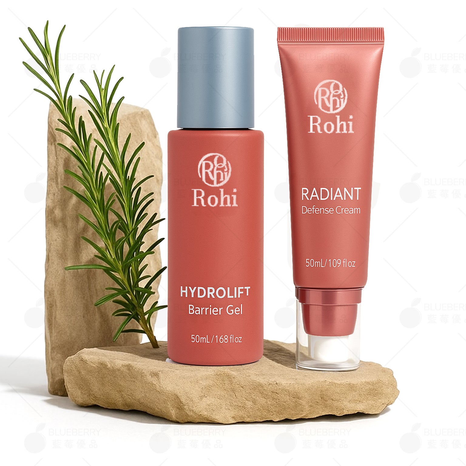 Rohi 雪白時光凍齡組：3D時光提拉凝膠+水凝煥膚隔離霜送ACE玻尿酸保濕精華提亮修護面霜